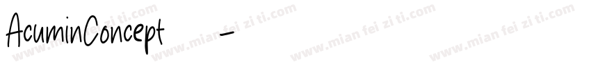 AcuminConcept免费吗字体转换