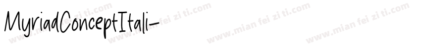 MyriadConceptItali字体转换