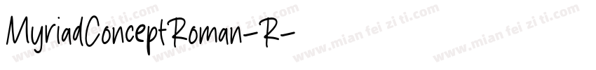 MyriadConceptRoman-R字体转换