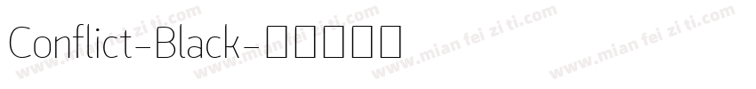 Conflict-Black字体转换