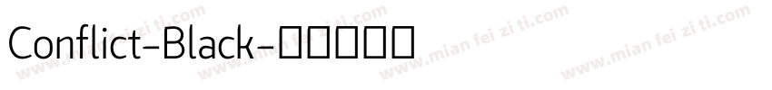 Conflict-Black字体转换