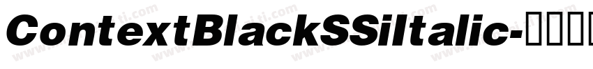 ContextBlackSSiItalic字体转换