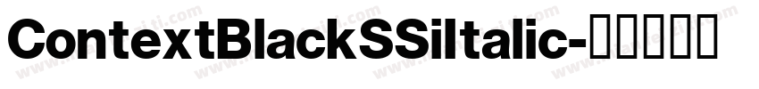 ContextBlackSSiItalic字体转换