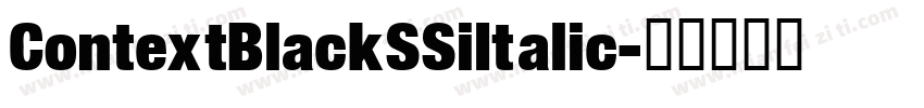 ContextBlackSSiItalic字体转换