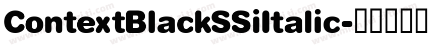 ContextBlackSSiItalic字体转换