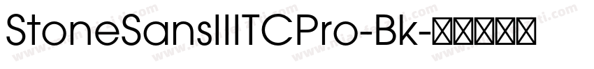 StoneSansIIITCPro-Bk字体转换