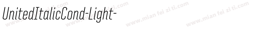 UnitedItalicCond-Light字体转换