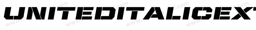UnitedItalicExt-Stencil字体转换