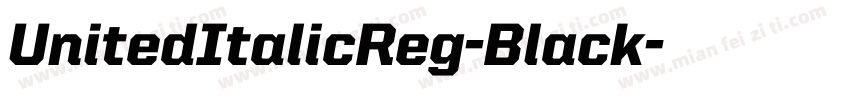UnitedItalicReg-Black字体转换