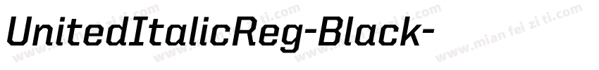UnitedItalicReg-Black字体转换