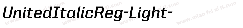 UnitedItalicReg-Light字体转换