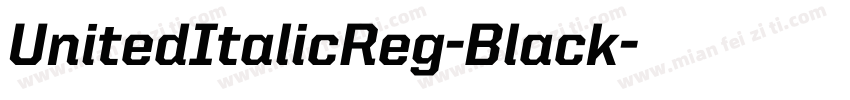 UnitedItalicReg-Black字体转换