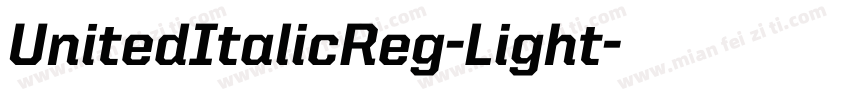 UnitedItalicReg-Light字体转换