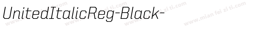 UnitedItalicReg-Black字体转换