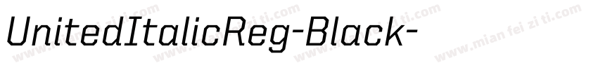 UnitedItalicReg-Black字体转换
