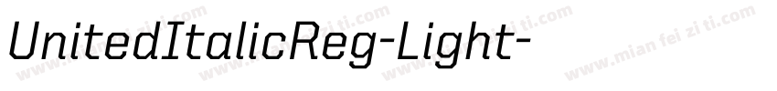 UnitedItalicReg-Light字体转换