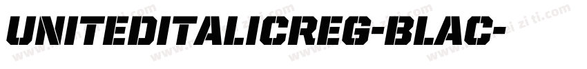 UnitedItalicReg-Blac字体转换