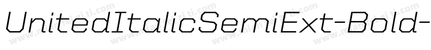 UnitedItalicSemiExt-Bold字体转换