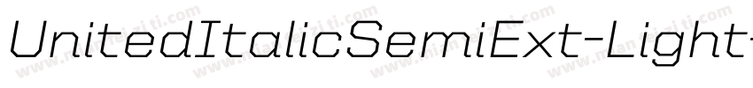 UnitedItalicSemiExt-Light字体转换