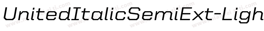 UnitedItalicSemiExt-Light字体转换