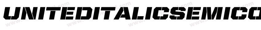 UnitedItalicSemiCond-Stencil字体转换