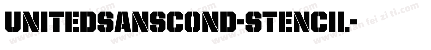 UnitedSansCond-Stencil字体转换