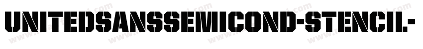 UnitedSansSemiCond-Stencil字体转换