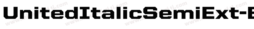 UnitedItalicSemiExt-Black字体转换