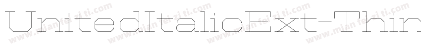 UnitedItalicExt-Thin字体转换