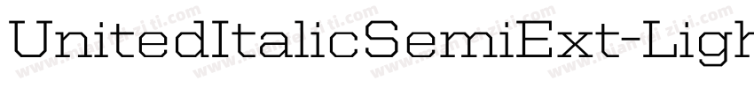 UnitedItalicSemiExt-Light字体转换