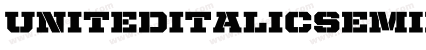 UnitedItalicSemiExt-Stencil字体转换