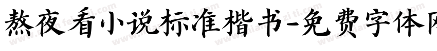 熬夜看小说标准楷书字体转换