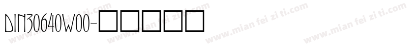 DIN30640W00字体转换