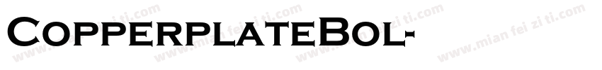 CopperplateBol字体转换