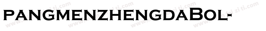 pangmenzhengdaBol字体转换