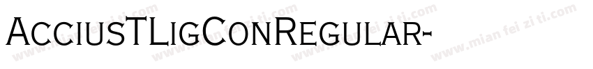 AcciusTLigConRegular字体转换