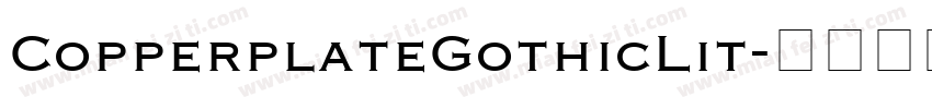 CopperplateGothicLit字体转换