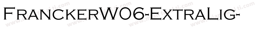 FranckerW06-ExtraLig字体转换