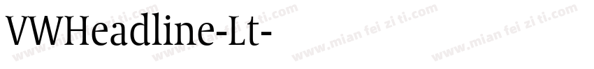 VWHeadline-Lt字体转换