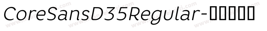 CoreSansD35Regular字体转换