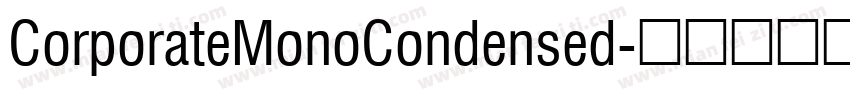 CorporateMonoCondensed字体转换