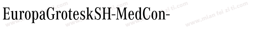 EuropaGroteskSH-MedCon字体转换