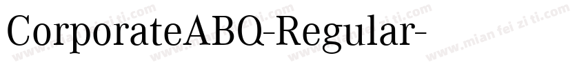 CorporateABQ-Regular字体转换