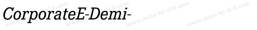 CorporateE-Demi字体转换