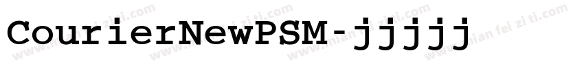 CourierNewPSM字体转换