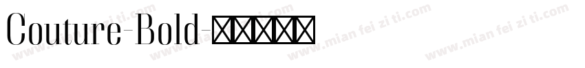 Couture-Bold字体转换