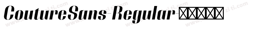 CoutureSans-Regular字体转换
