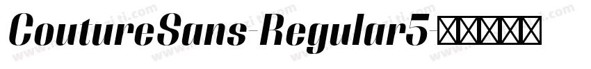 CoutureSans-Regular5字体转换