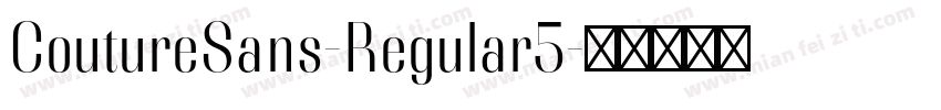 CoutureSans-Regular5字体转换