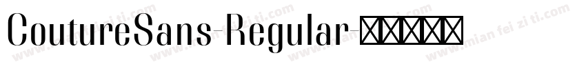 CoutureSans-Regular字体转换